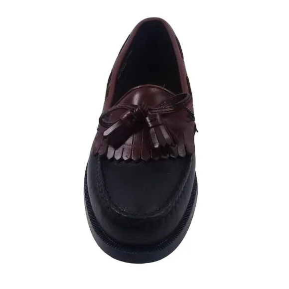 Sebago Women's NEW Kiltie Tassel Black/Brown Moc Loafers Leather 9N