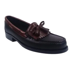 Sebago Women's NEW Kiltie Tassel Black/Brown Moc Loafers Leather 9N