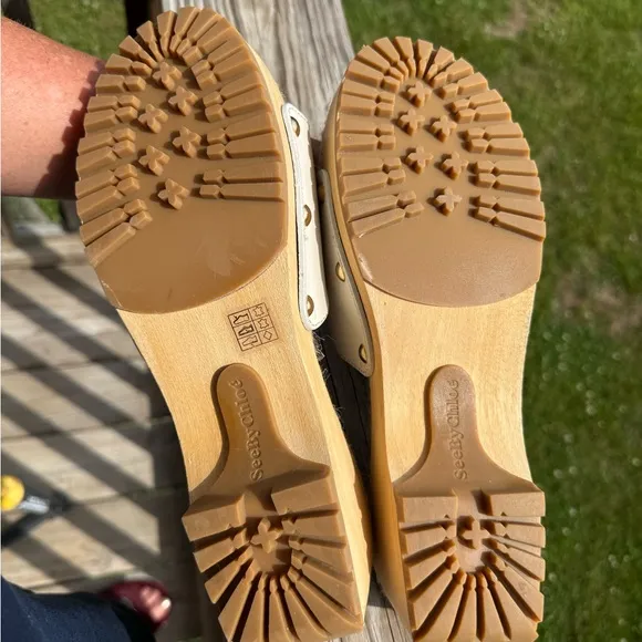 See By Chloe Gold and White Espadrille Shoes