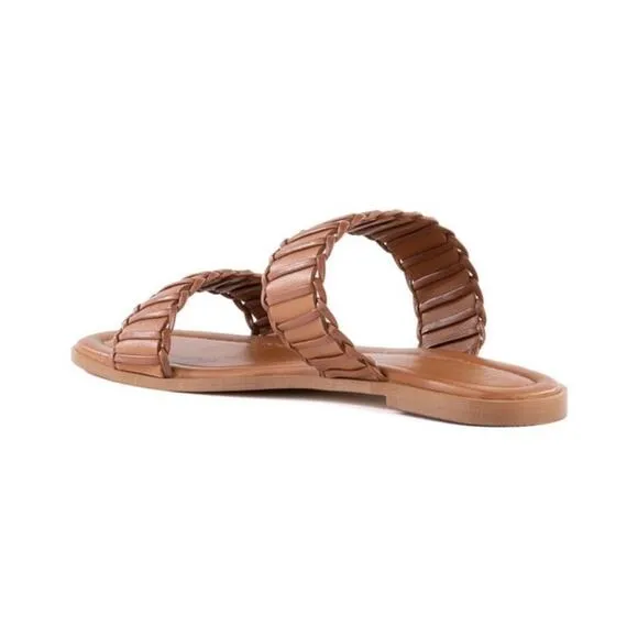 Seychelles Meantime  Brown Tan Leather Sandal Summer Flat  Sandals Size 11