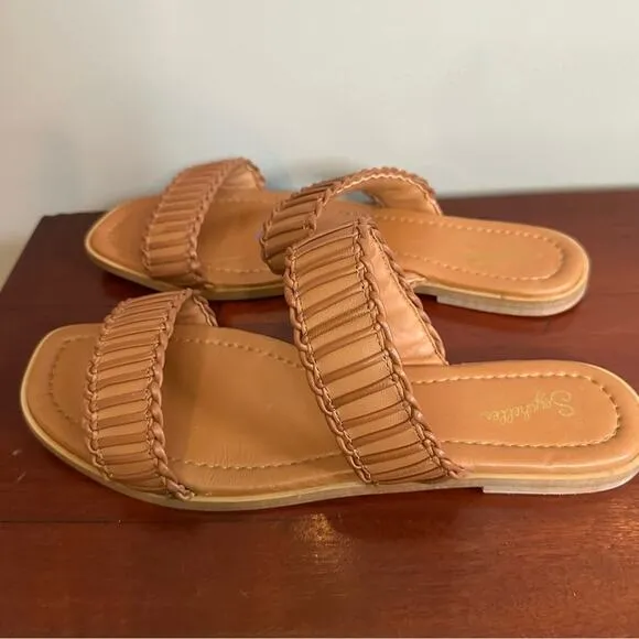 Seychelles Meantime  Brown Tan Leather Sandal Summer Flat  Sandals Size 11