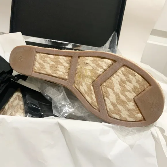 SIGERSON MORRISON Arien platform wedge Espadrilles Beige Nude leather sandal 7.5