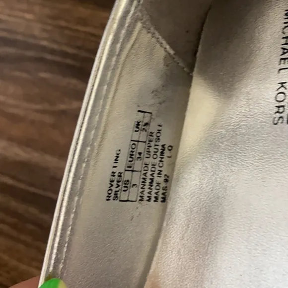 Silver Ballet Flats with Pearl