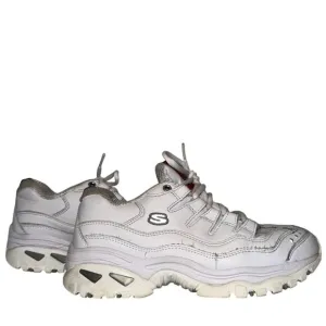 Skechers Sport Energy Retro Chunky Sneakers 6.5 White 2250 Minimalist Tennis Y2K