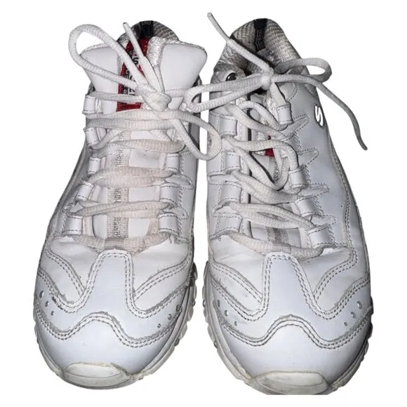 Skechers Sport Energy Retro Chunky Sneakers 6.5 White 2250 Minimalist Tennis Y2K