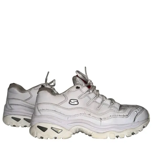 Skechers Sport Energy Retro Chunky Sneakers 6.5 White 2250 Minimalist Tennis Y2K