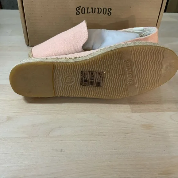 Soludos All You Need Pink Espadrille NIB Jute Slip On Shoes Size 8.5
