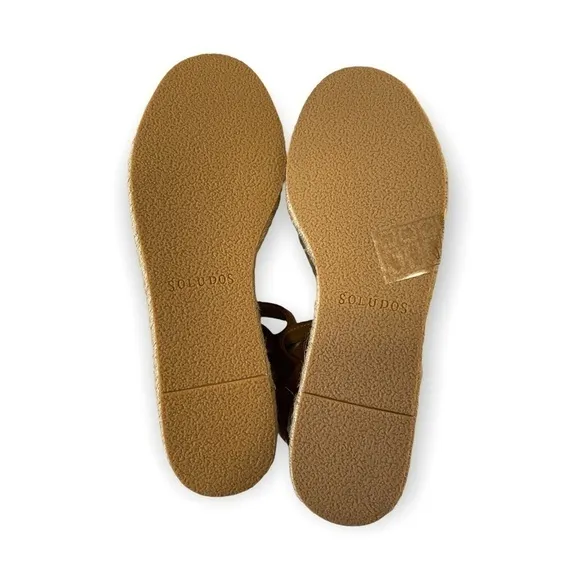 Soludos Espadrilles Wedge Sandals Brown Suede, Size 8.5, NWT