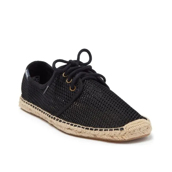 Soludos Lace-Up Espadrilles Sneakers, Black Size 8M New w/o Box