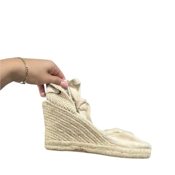 SOLUDOS Lyon Lace Up Espadrilles Wedges