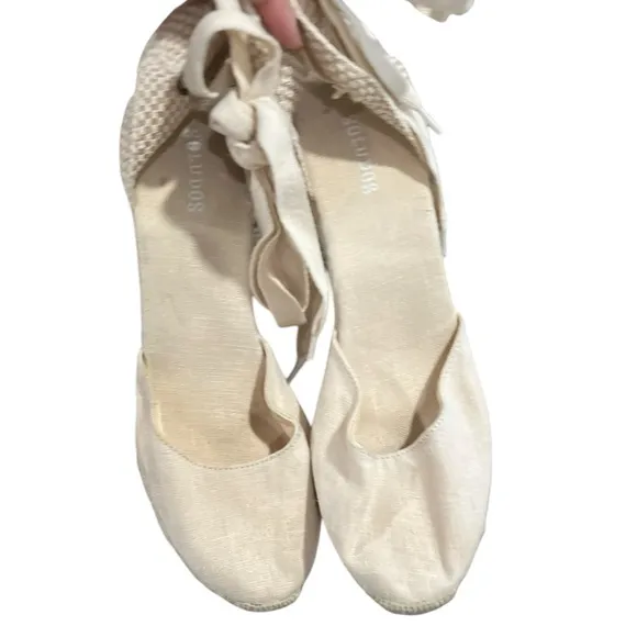 SOLUDOS Lyon Lace Up Espadrilles Wedges