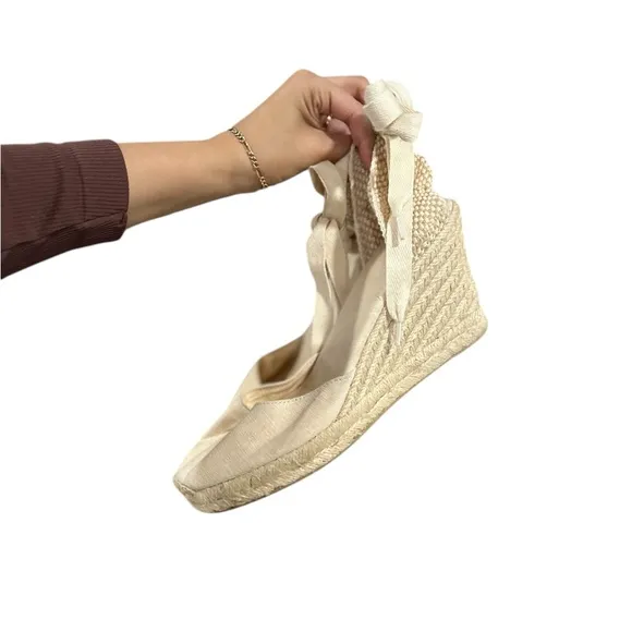 SOLUDOS Lyon Lace Up Espadrilles Wedges