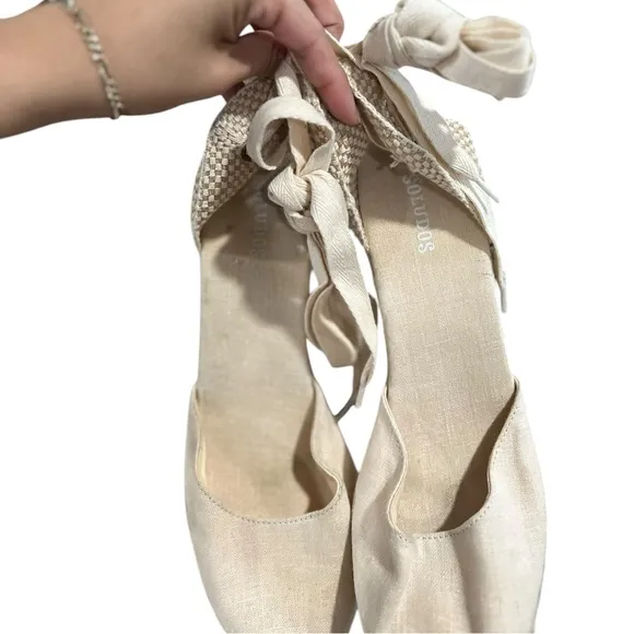 SOLUDOS Lyon Lace Up Espadrilles Wedges