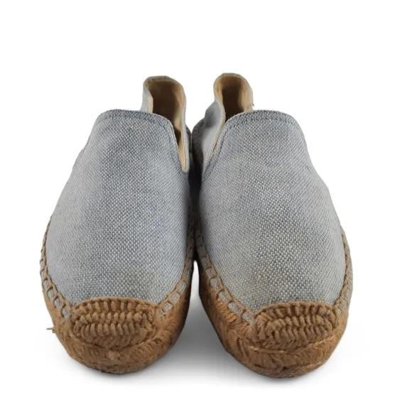 SOLUDOS Smoking Slipper Platform Gray Espadrille Sandals Organic Flatform 6.5