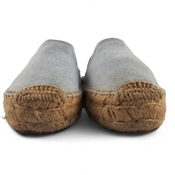 SOLUDOS Smoking Slipper Platform Gray Espadrille Sandals Organic Flatform 6.5