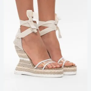 Sophia Webster “Carlita” lace Wedge Espadrilles heels/shoes