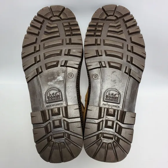 SOREL Badger Womens Insulated Shearling Lined Snow Duck Boots Size 9 Waterproof