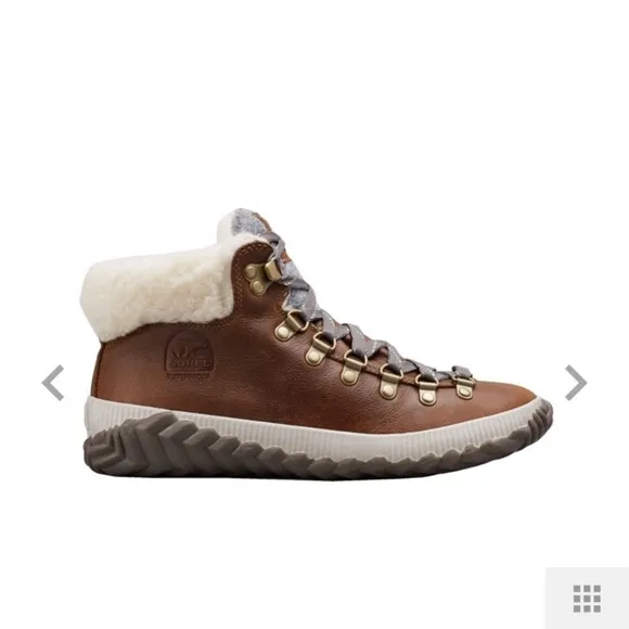 Sorel Conquest Brown Suede Sherpa Waterproof Boots 7.5