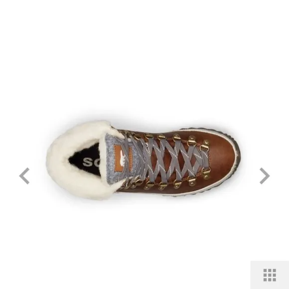 Sorel Conquest Brown Suede Sherpa Waterproof Boots 7.5