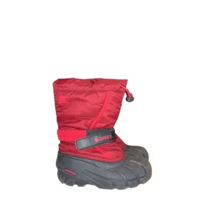 Sorel Flurry Red‎ &amp; Black Winter Snow Boots