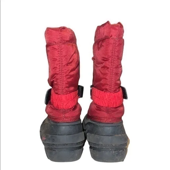Sorel Flurry Red‎ &amp; Black Winter Snow Boots