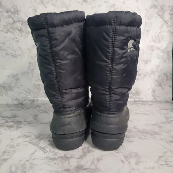 Sorel Glacier Men's Size 7 Insulated‎ Extreme Snow Boots Black Winter Ski