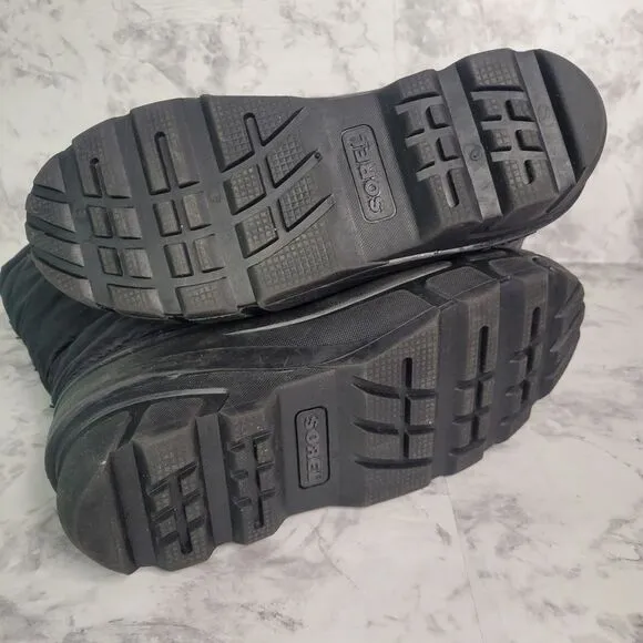 Sorel Glacier Men's Size 7 Insulated‎ Extreme Snow Boots Black Winter Ski