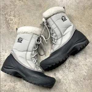 Sorel Gray and Black Quilted Winter Boots