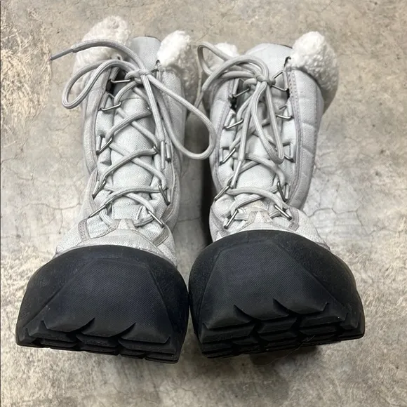 Sorel Gray and Black Quilted Winter Boots