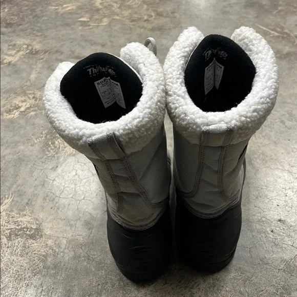 Sorel Gray and Black Quilted Winter Boots