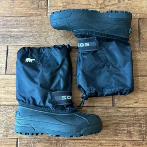SOREL Ice Fox Insulated Waterproof Snow Boots Black Sz EU 37 / Women's 6