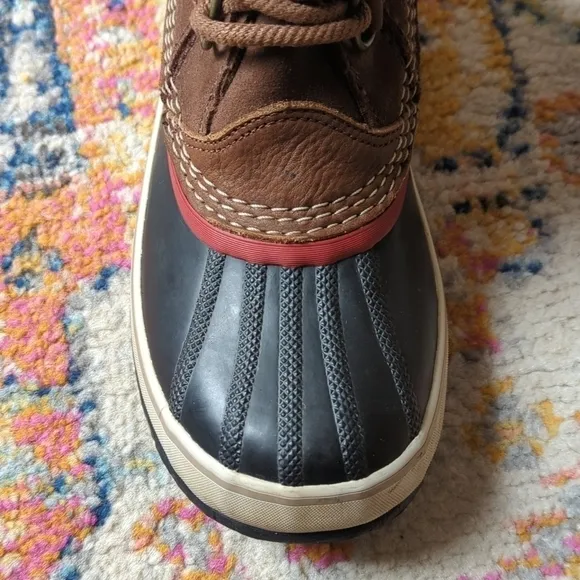 Sorel Joan Of Arctic Waterproof Suede Leather Faux Fur Trim Rubber Snow Boots 8