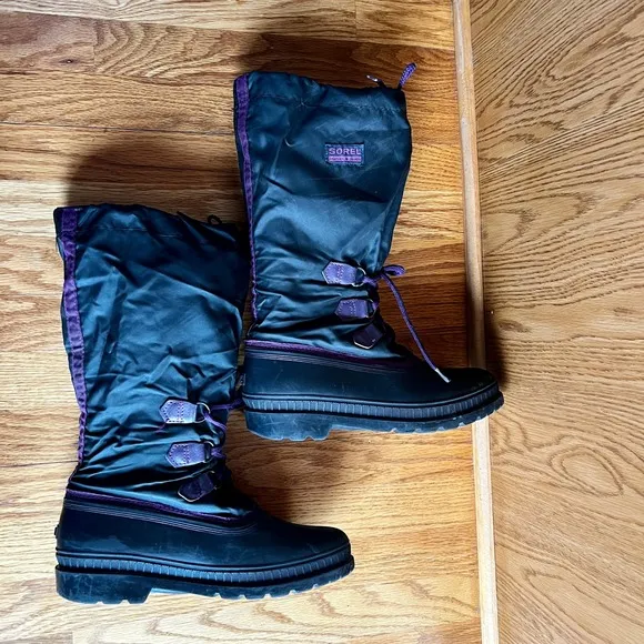 SOREL Kaufman Canada Men's Size 7 Snowcap Winter Boots Purple Unlined
