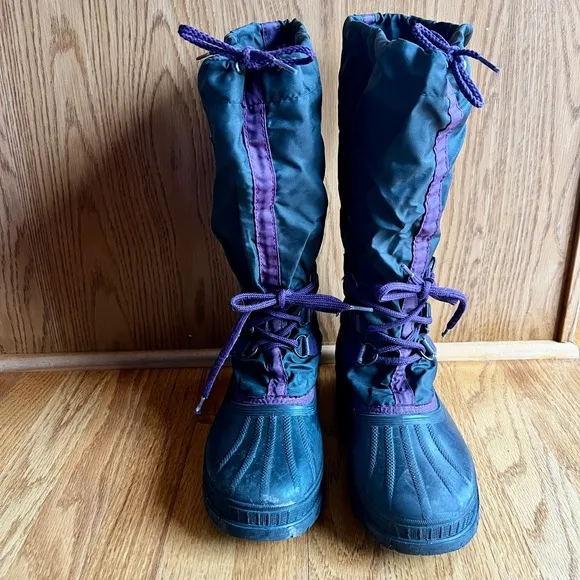 SOREL Kaufman Canada Men's Size 7 Snowcap Winter Boots Purple Unlined