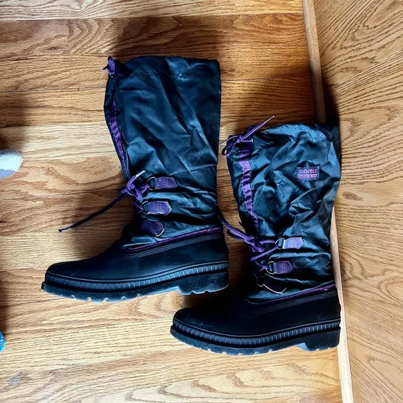 SOREL Kaufman Canada Men's Size 7 Snowcap Winter Boots Purple Unlined