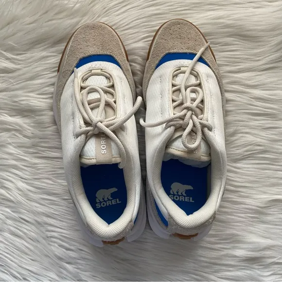 Sorel Ona 718 Low Sneaker 9.5 NIB Sea Salt / Chalk