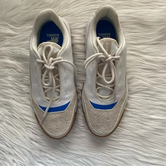 Sorel Ona 718 Low Sneaker 9.5 NIB Sea Salt / Chalk