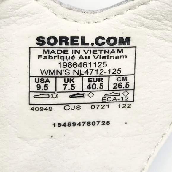 Sorel Roaming White Leather Multi Strap Gladiator Sling-Back Flatform Sandals