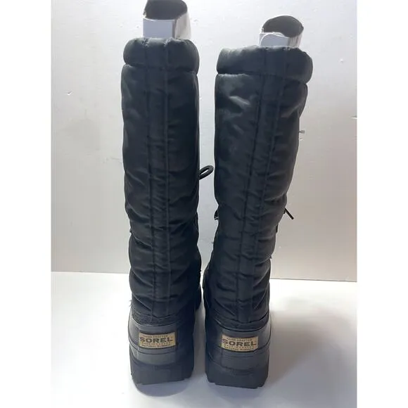SOREL Rubber Waterproof Insulated Winter Lace Up Boots in Black Size 6