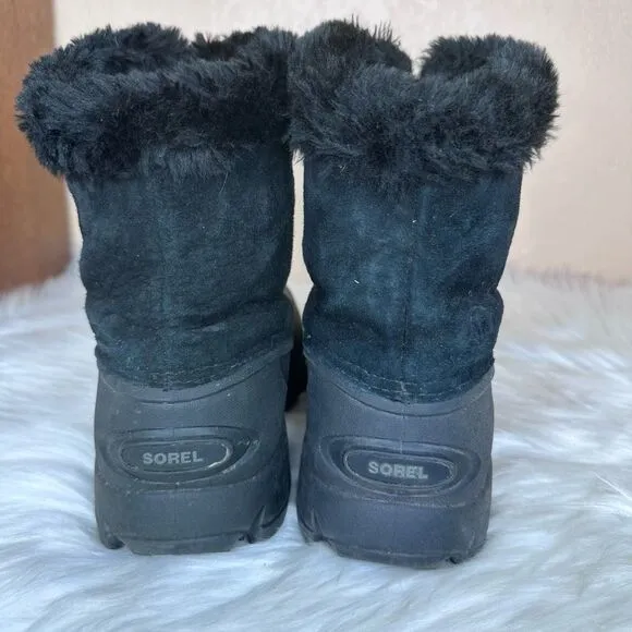 SOREL Snow Angel Suede Fur Lined Zip Boots Thinsulate Size 8