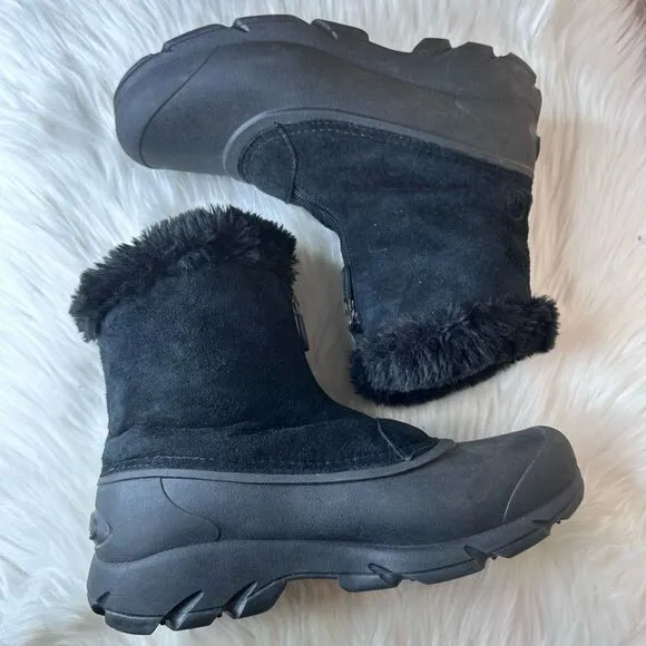 SOREL Snow Angel Suede Fur Lined Zip Boots Thinsulate Size 8