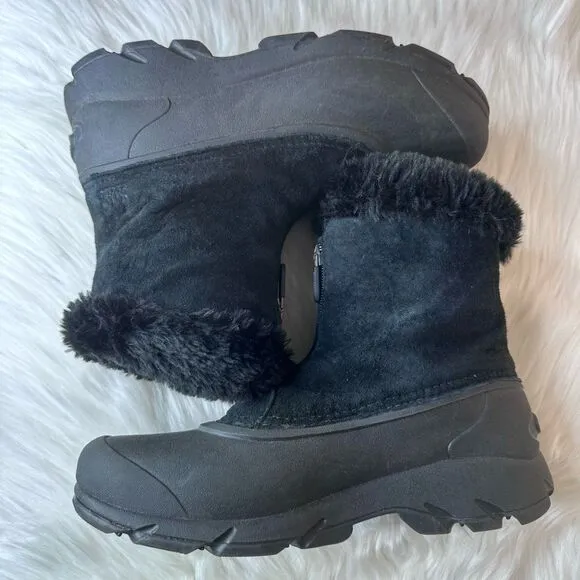 SOREL Snow Angel Suede Fur Lined Zip Boots Thinsulate Size 8