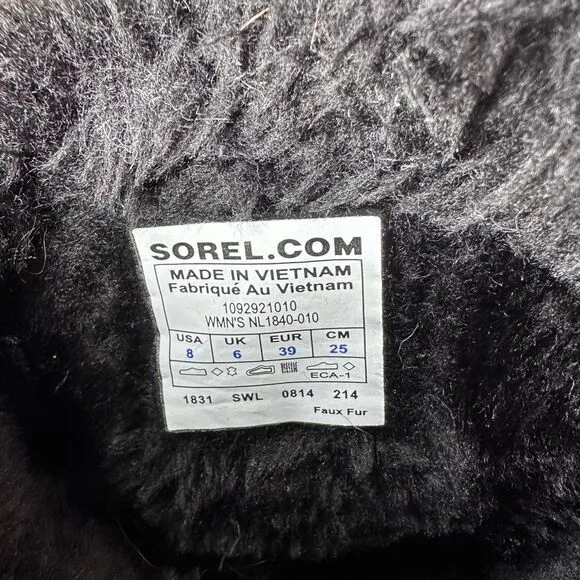 SOREL Snow Angel Suede Fur Lined Zip Boots Thinsulate Size 8