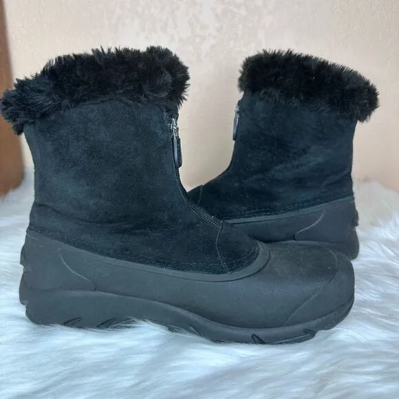 SOREL Snow Angel Suede Fur Lined Zip Boots Thinsulate Size 8