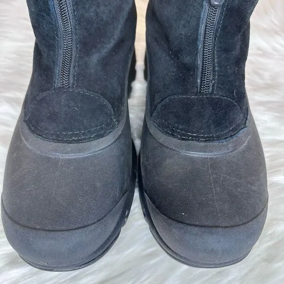 SOREL Snow Angel Suede Fur Lined Zip Boots Thinsulate Size 8