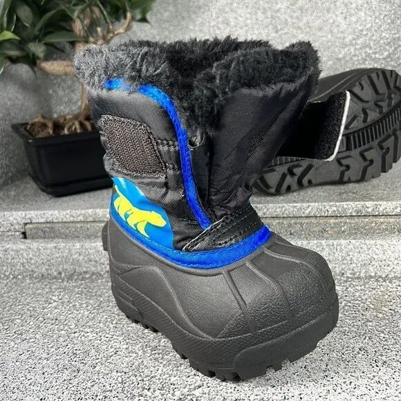 Sorel Snow Commander Boots Shoes Winter Insulated Blue Size 4
