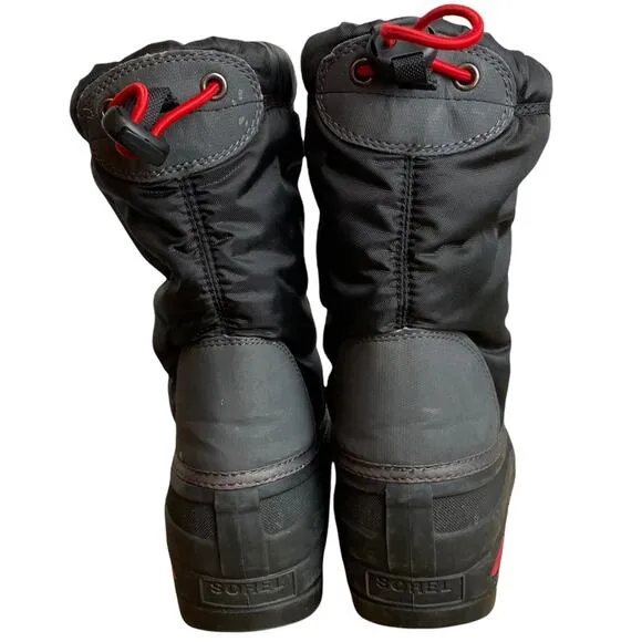 Sorel Storm Racer Snow Winter Boots Black Sz 6