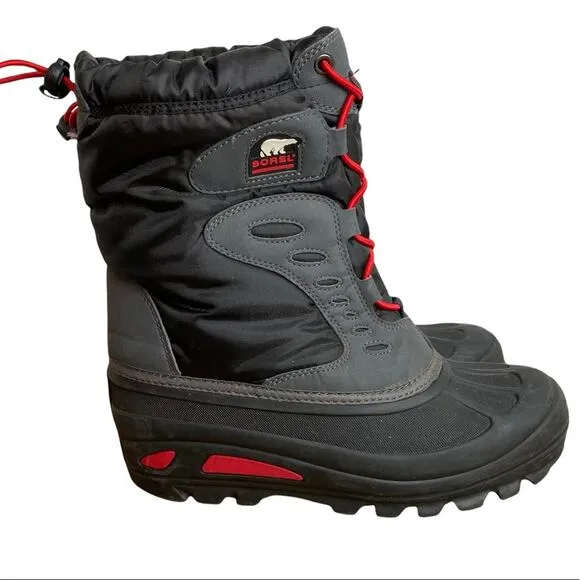 Sorel Storm Racer Snow Winter Boots Black Sz 6