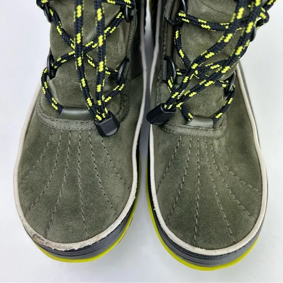 Sorel Tivoli II Waterproof Dark Olive Green Suede Leather Unisex Winter Boots