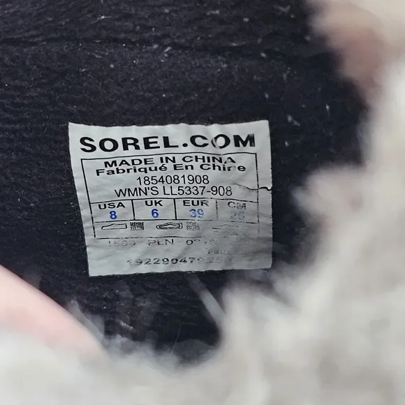 Sorel Tivoli sport cattail winter snow boots brown suede waterproof size 8